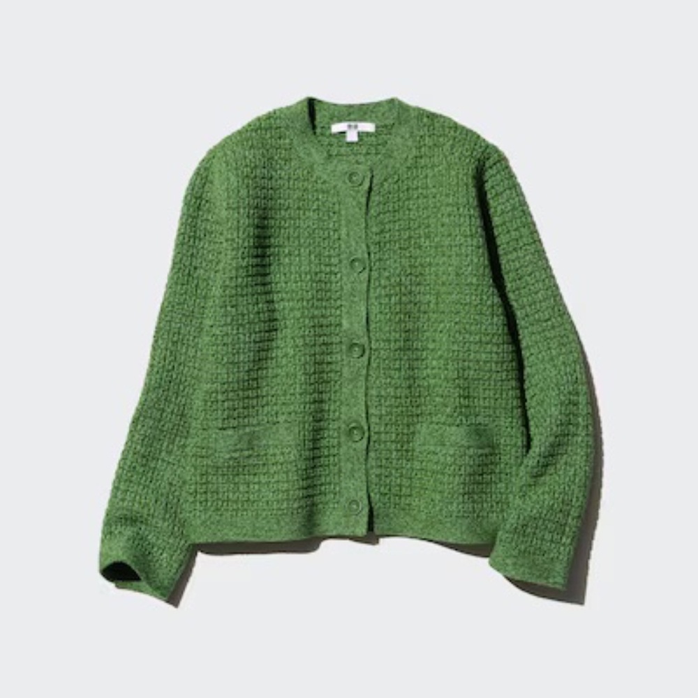Uniqlo Green Knitted Cardigan